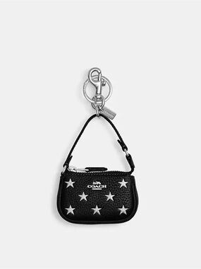 Coach Black Star Mini Bag Charm Keychain
